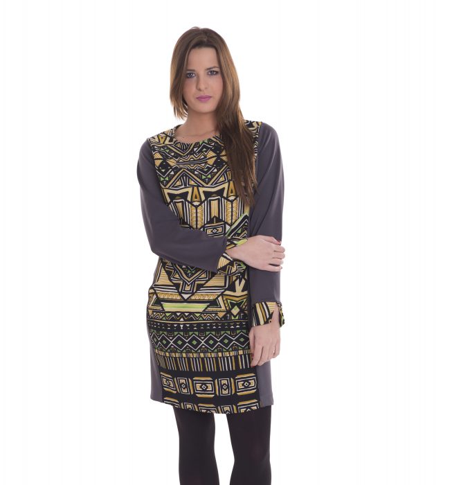 susana escribano Vestido-invierno tonos amarillos En oferta