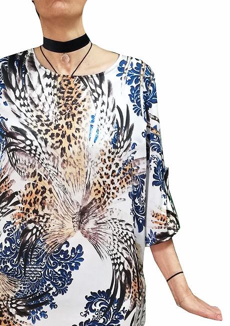 susana escribano Vestido recto de estampado animal Precio de fábrica