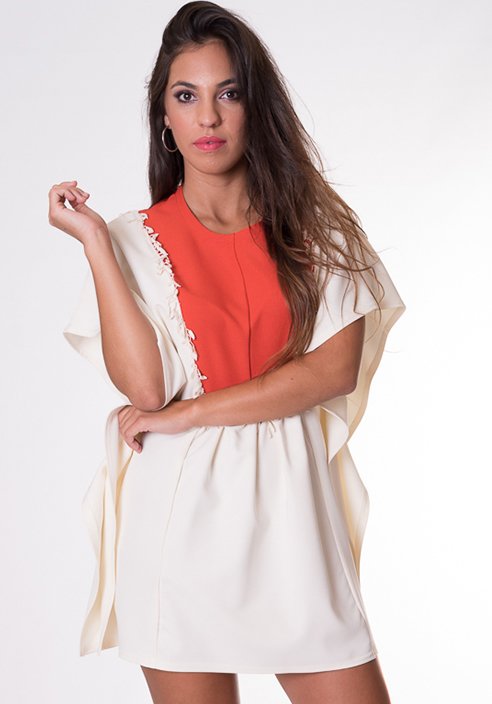 susana escribano Una blusa original diferente. Naranja Promoción trimestral