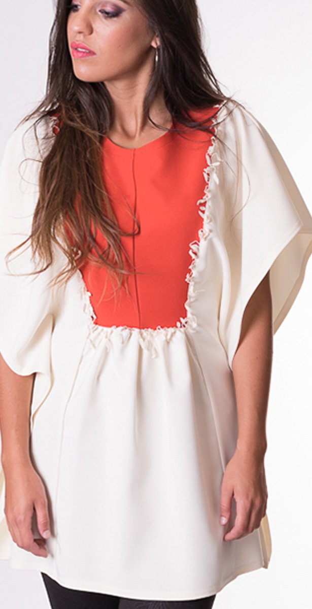 susana escribano Una blusa original diferente. Naranja Promoción trimestral