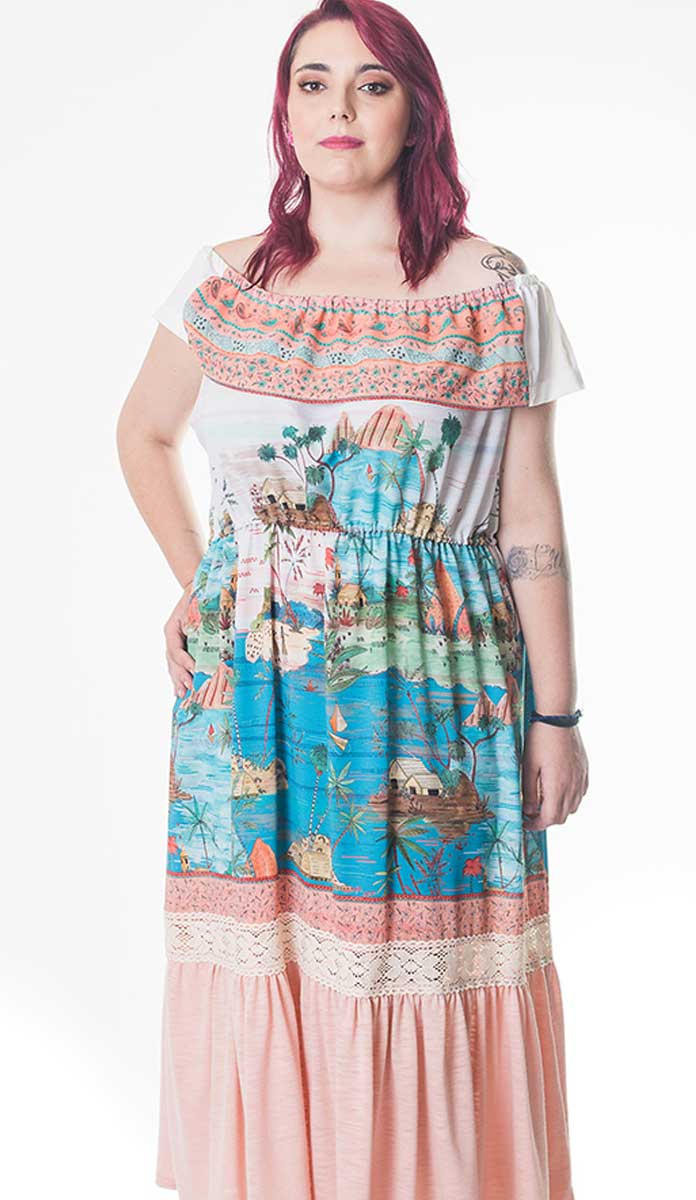 susana escribano Vestido de bambula vestido midi Grandes descuentos