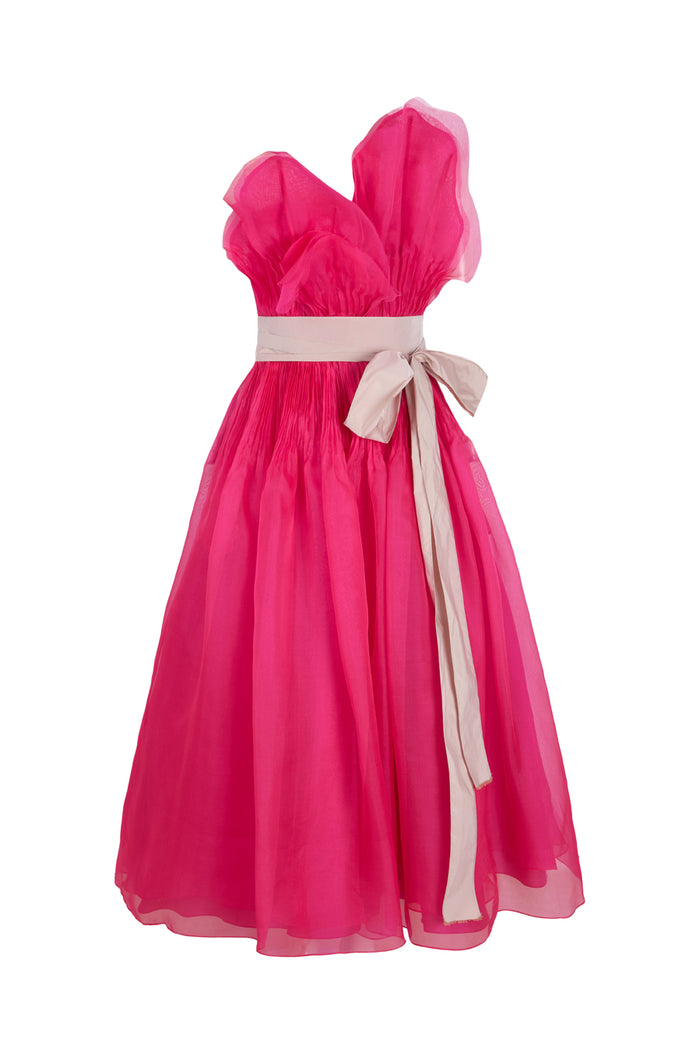 the 2nd skin co. Vestido midi con volante Solo hoy