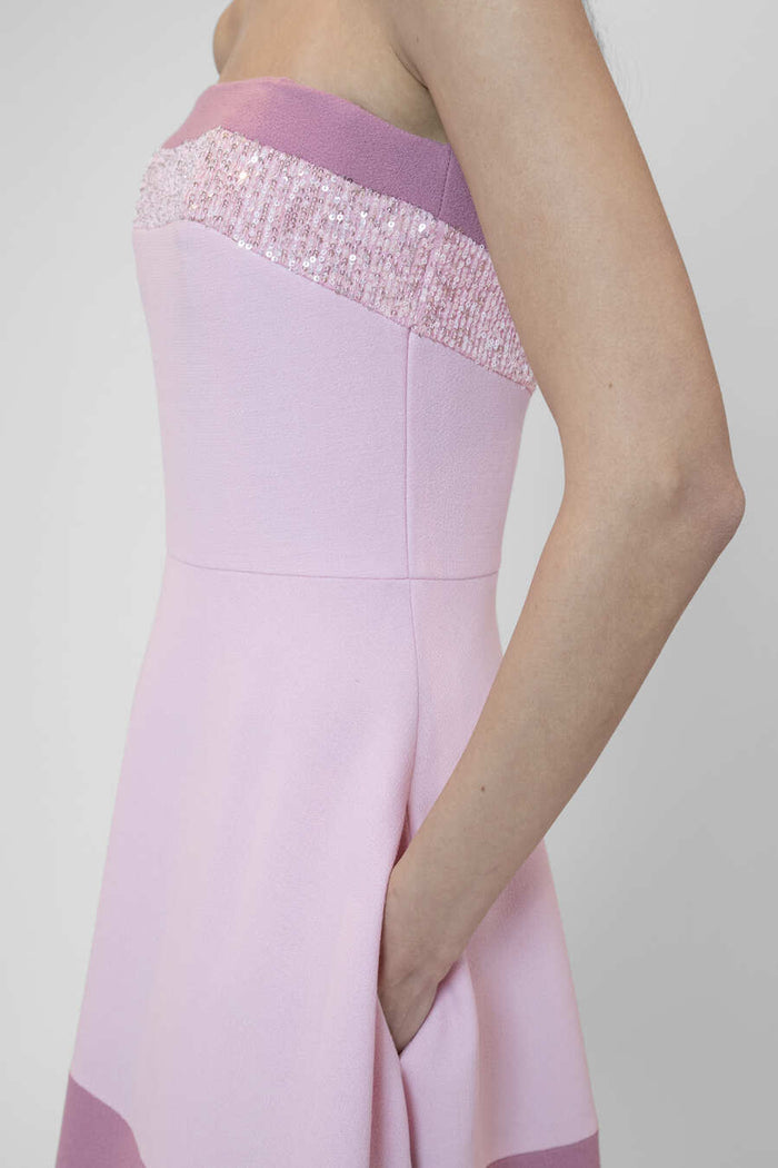 the 2nd skin co. Vestido midi strapless con lentejuelas Rebajas baratas