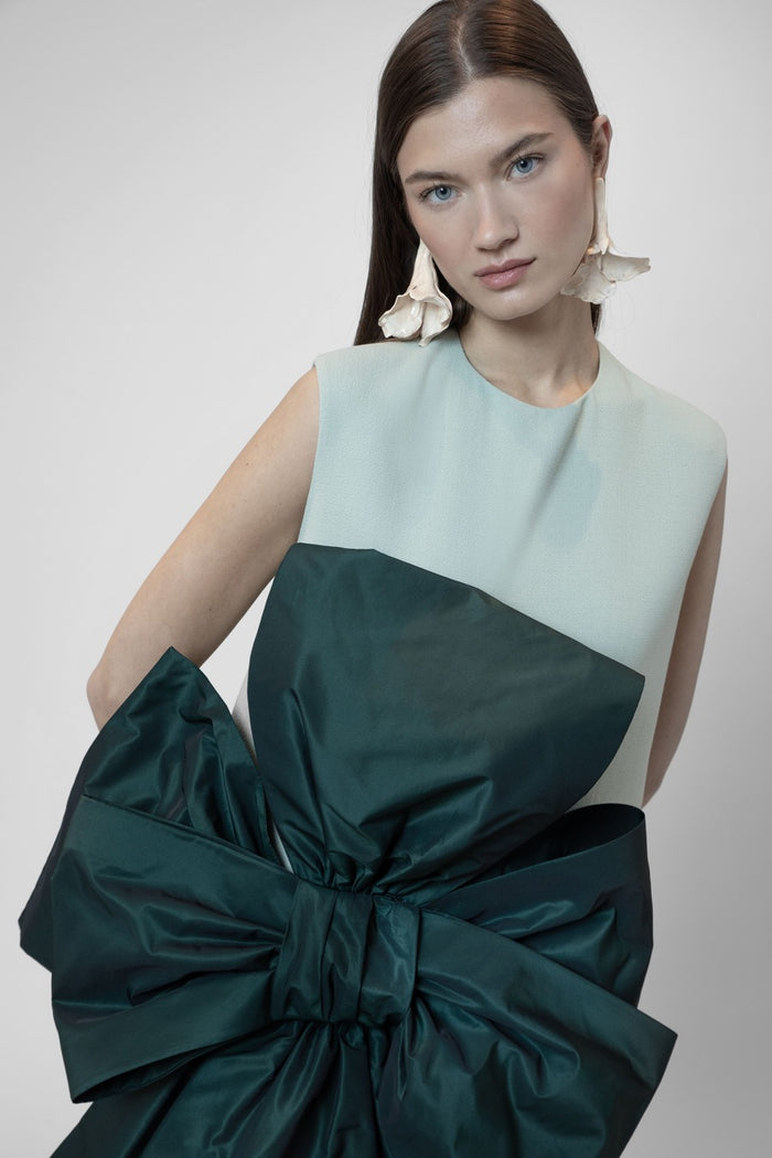 the 2nd skin co. Minivestido sin mangas con escote cuadrado y lazo Tienda