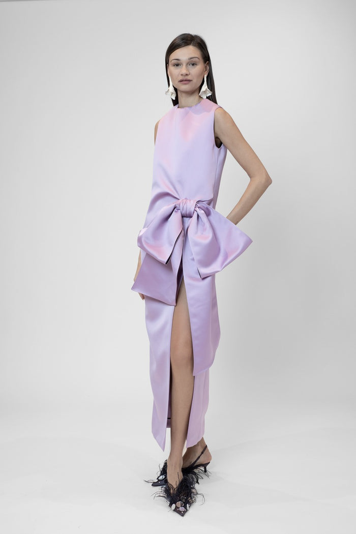 the 2nd skin co. Vestido midi sin mangas con lazo Envío gratis