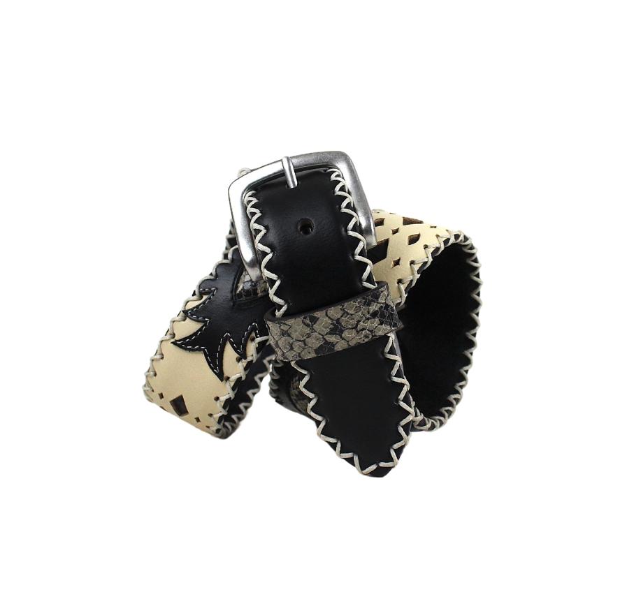 tony mora 0229 FANTASIA CLUB NEGRO/ NOBUK BONE PYTHON BW Rebajas baratas
