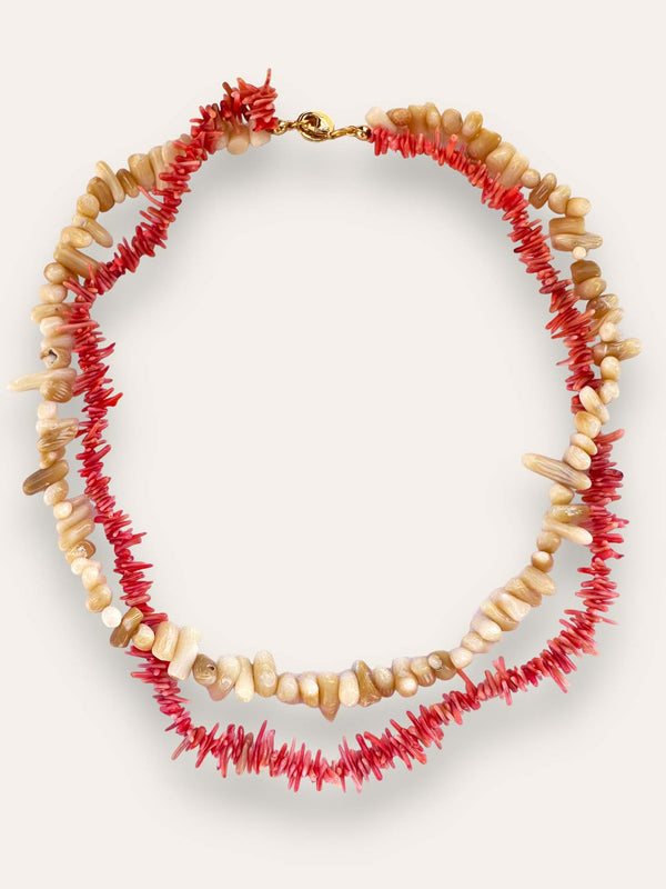 Triana By C COLLAR CORAL Y TURQUESA Ahorra y exporta
