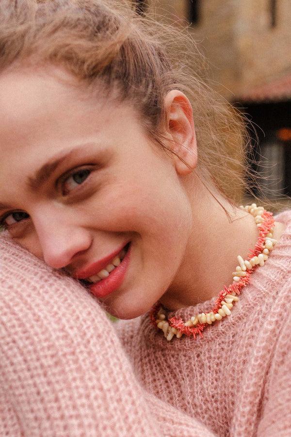 Triana By C COLLAR CORAL Y TURQUESA Ahorra y exporta