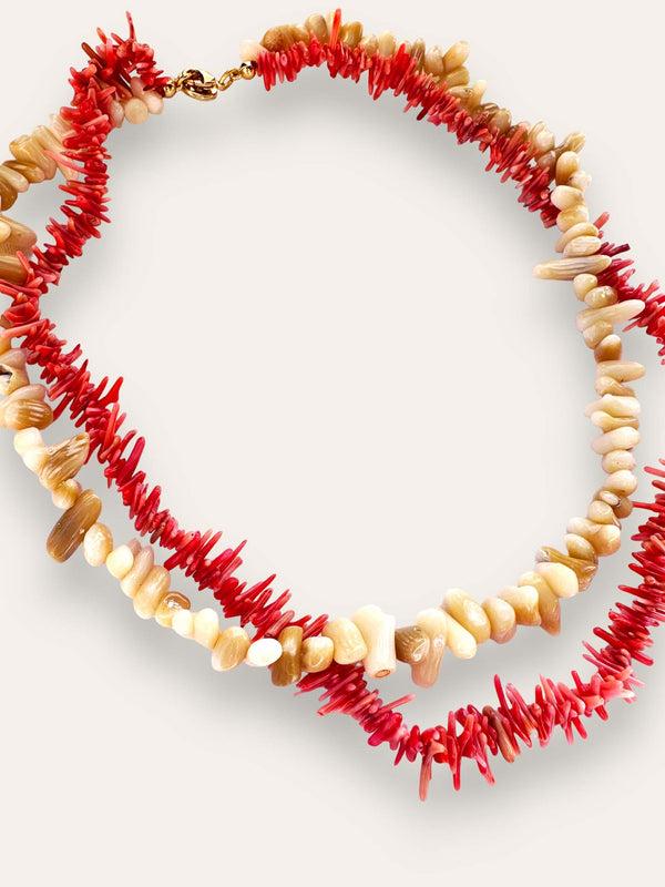 Triana By C COLLAR CORAL Y TURQUESA Ahorra y exporta