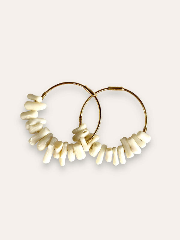 Triana By C Pendientes ELVAS blanco Gran oferta