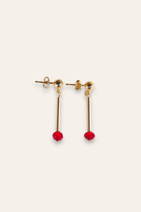 Triana By C Pendientes ONE cristal rojo Rebajas de fábrica