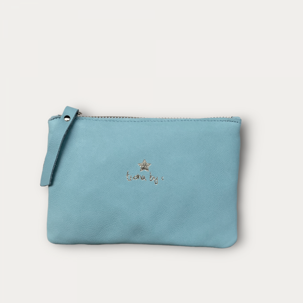 Triana By C Cartera piel aqua Liquidación