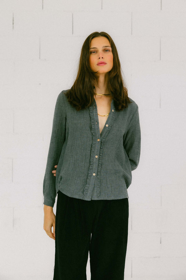 Triana By C Blusa LAGOS ORGANIC GRIS Descuentos del mes