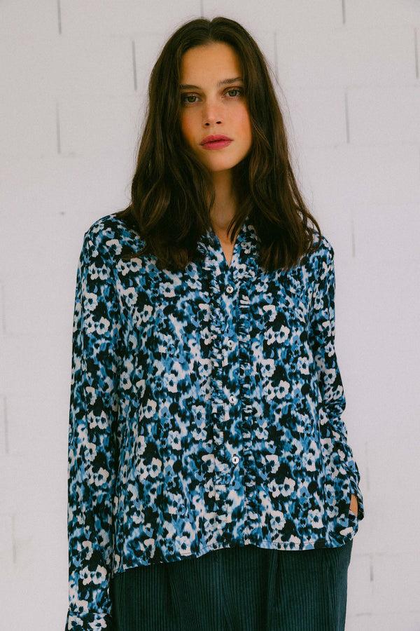 Triana By C Blusa LAGOS ACUARELA AZUL Oferta exclusiva