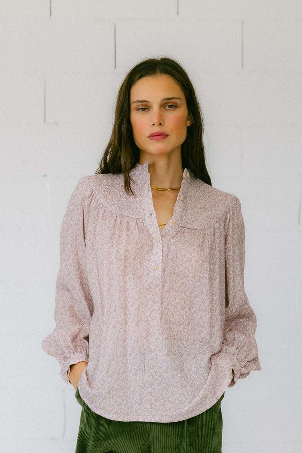 Triana By C Blusa CENIA algodón organico malva 2025