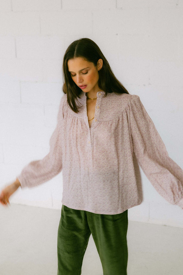 Triana By C Blusa CENIA algodón organico malva 2025