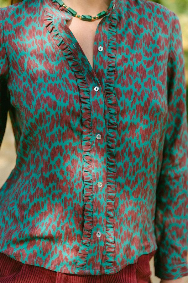 Triana By C Blusa LAGOS animal verde En línea