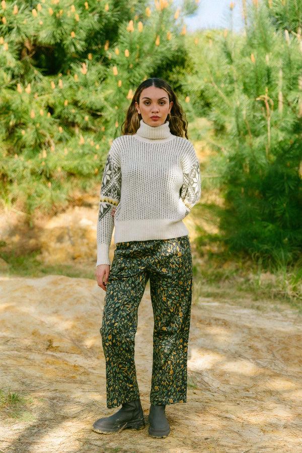 Triana By C JERSEY CUELLO ALTO SNOW PRINT Grandes descuentos