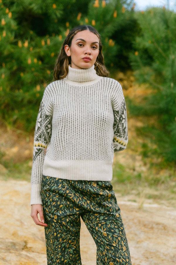 Triana By C JERSEY CUELLO ALTO SNOW PRINT Grandes descuentos