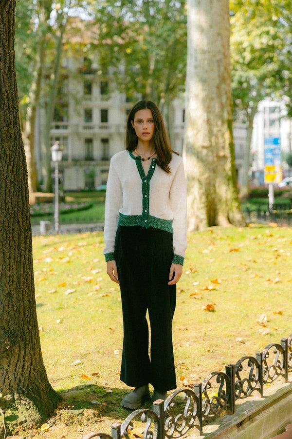 Triana By C CHAQUETA DINA MOHAIR CRUDA Y VERDE Liquidación