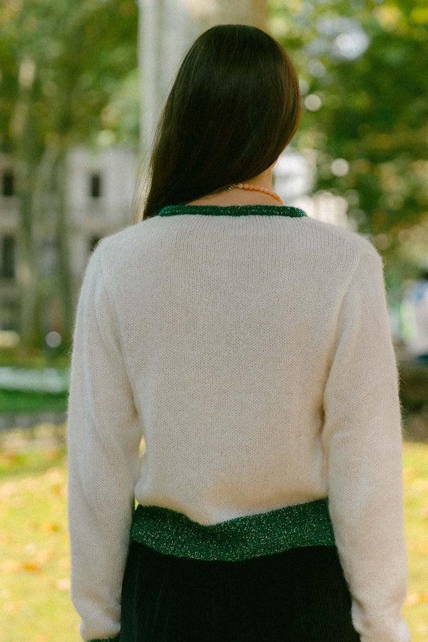 Triana By C CHAQUETA DINA MOHAIR CRUDA Y VERDE Liquidación