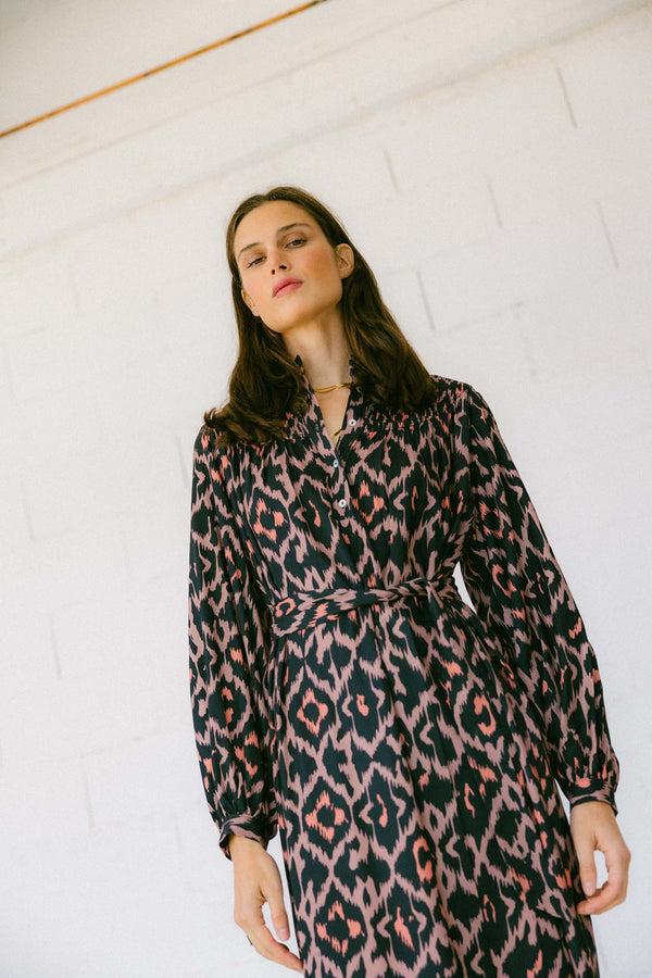 Triana By C Vestido manga larga print GEOMETRIC FARO Descuentos del mes
