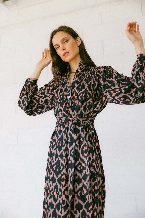 Triana By C Vestido manga larga print GEOMETRIC FARO Descuentos del mes