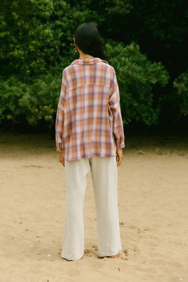 Triana By C Blusa STAR algodón malva mandarina En línea