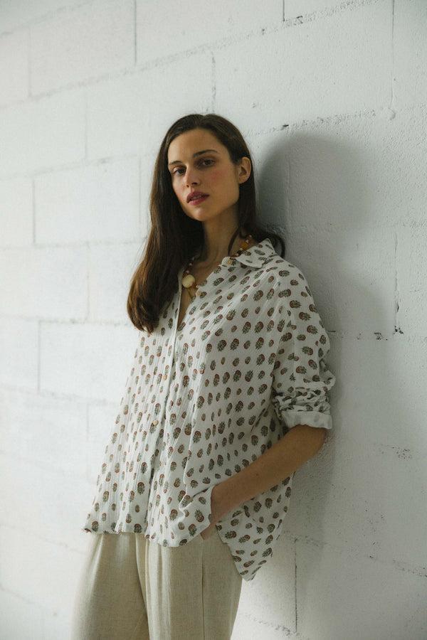 Triana By C Blusa STAR algodón orgánico FLOR TIERRA Outlet