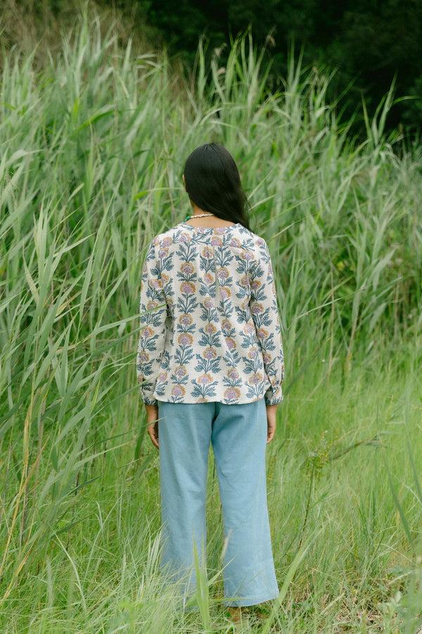 Triana By C Blusa melbourne block print En oferta