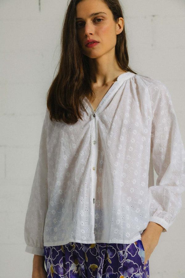 Triana By C Blusa voile bordado BLANCA OCA Gran oferta