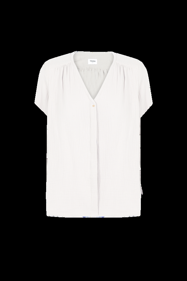 Triana By C Blusa BURNI algodón orgánico blanco Rebajas de fábrica