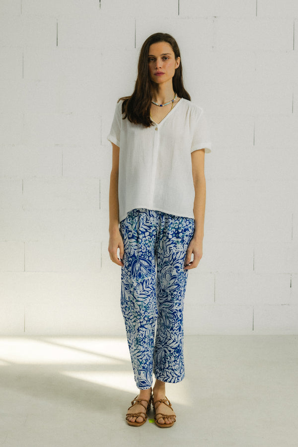Triana By C Pantalón MILLET blue print Liquidación