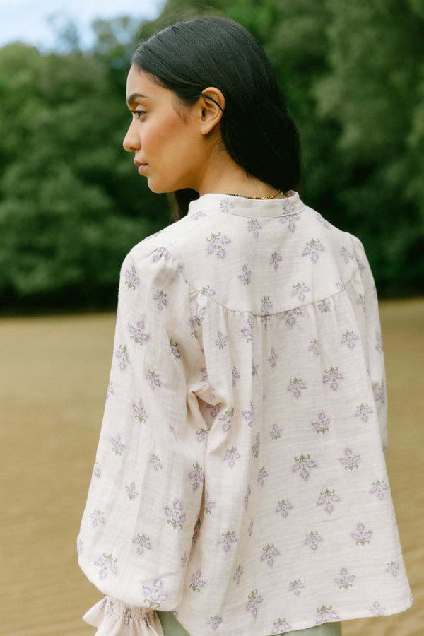 Triana By C BLUSA MAY ALGODÓN ORGÁNICO MALVA Tienda de fábrica