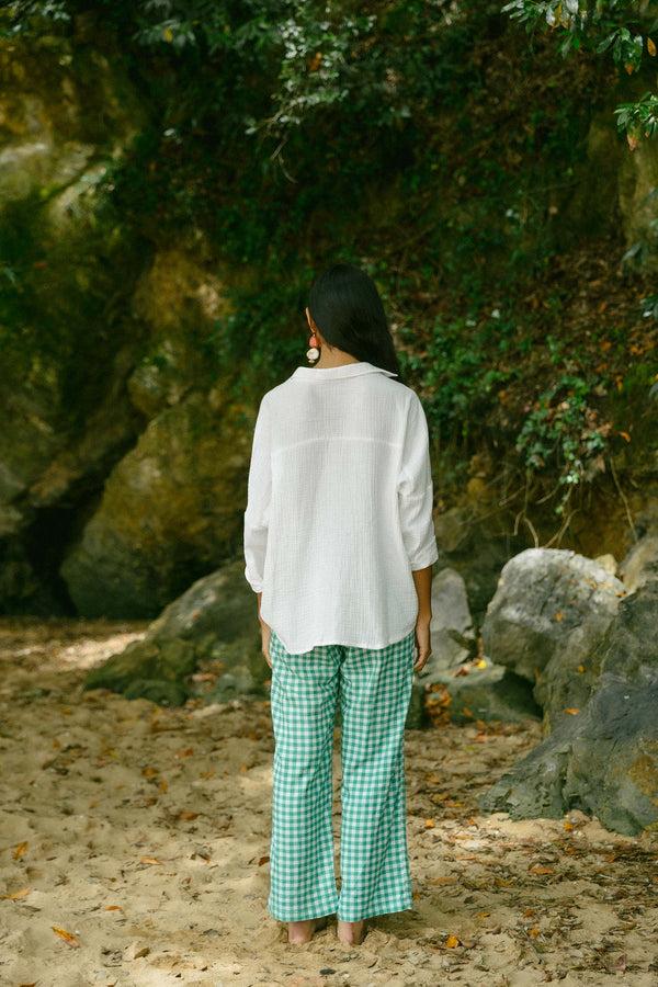 Triana By C Blusa STAR algodón orgánico blanco Oferta exclusiva