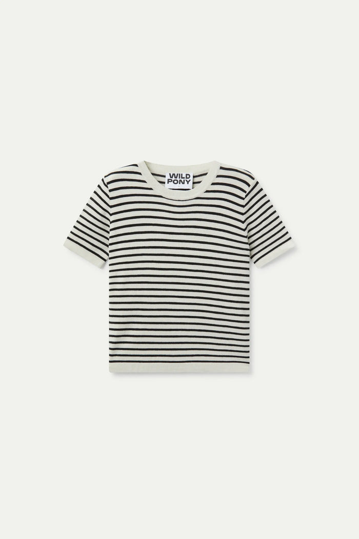 wild pony Top de punto rayas negras Oferta especial de fábrica