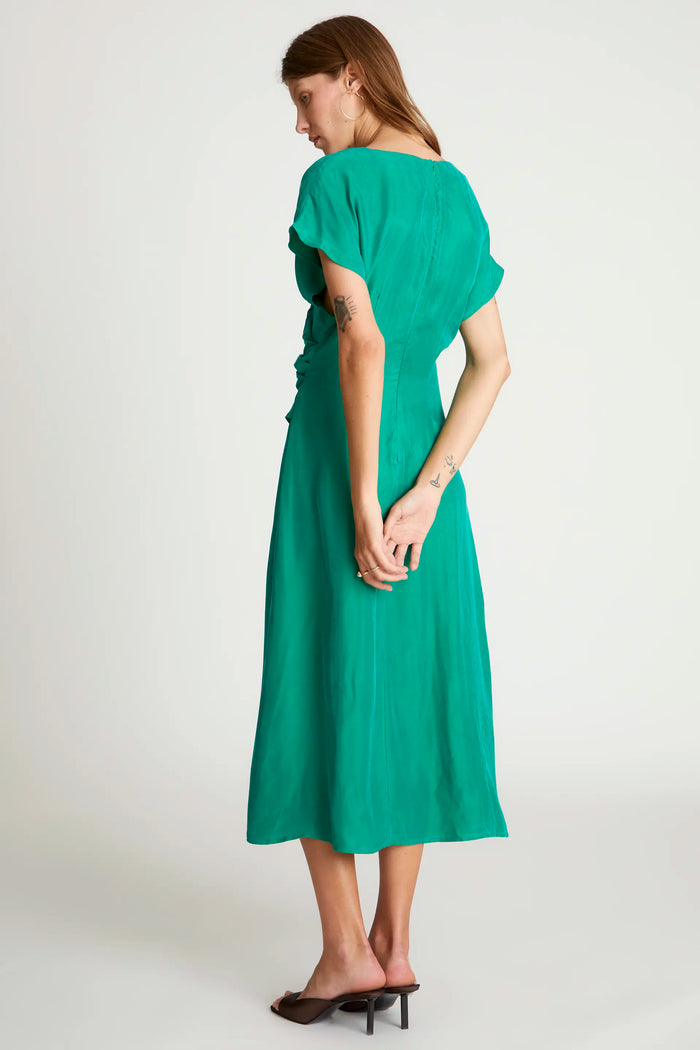 wild pony Vestido midi manga corta verde Envío internacional gratuito