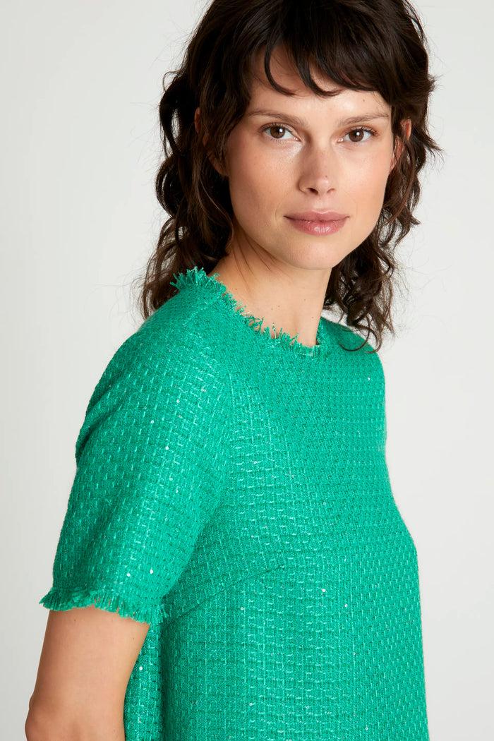 wild pony Vestido corto tweed verde Ofertas de temporada