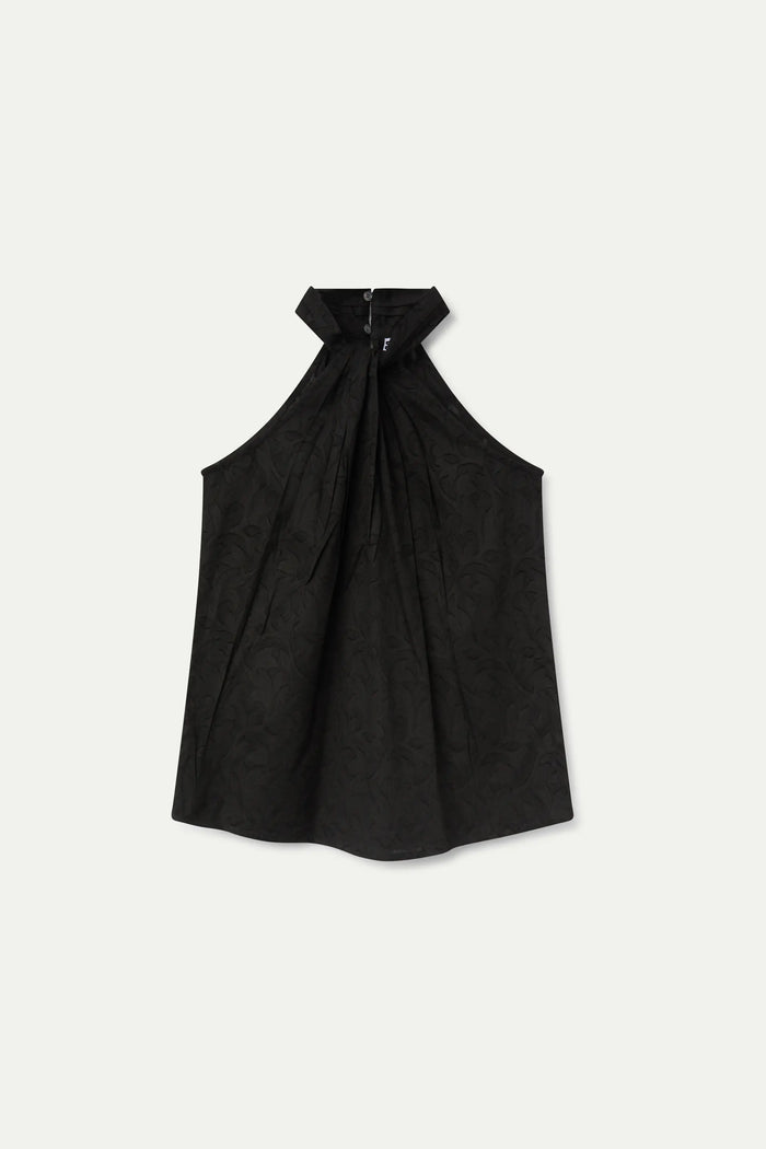 wild pony Top halter jacquard negro Grandes ahorros