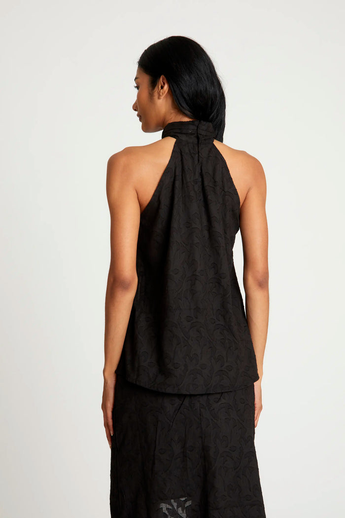 wild pony Top halter jacquard negro Grandes ahorros