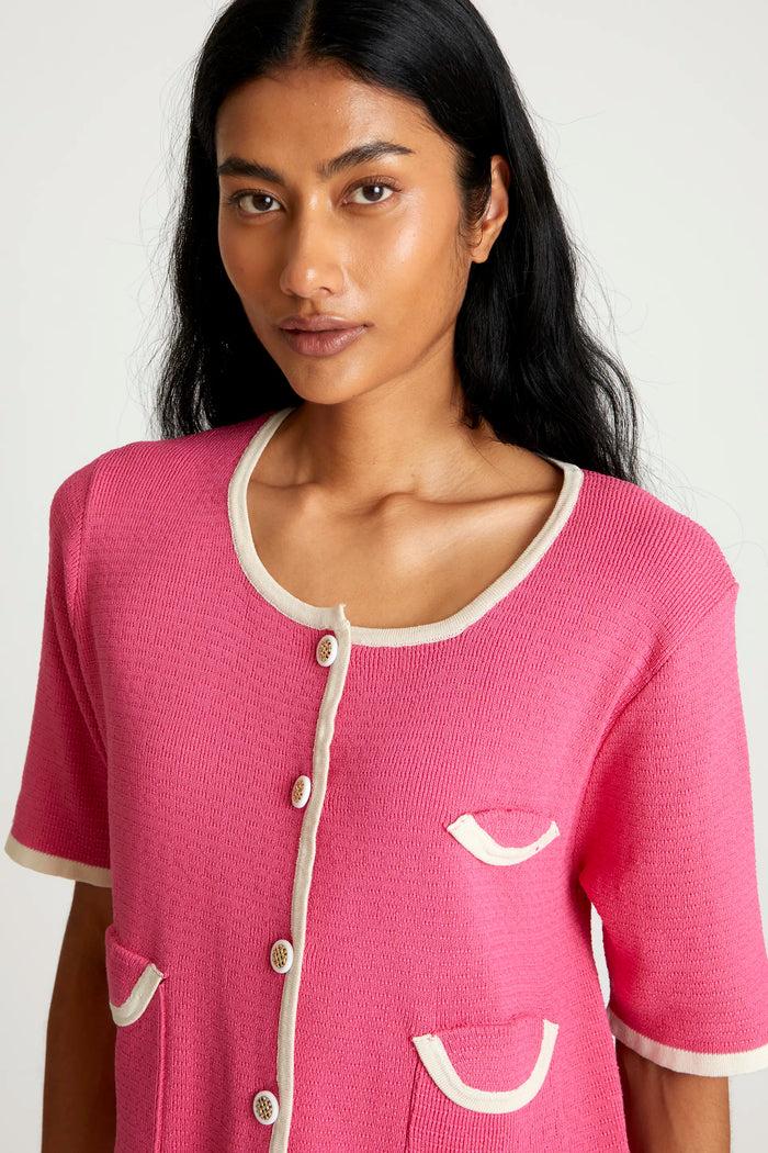 wild pony Cárdigan manga corta rosa Rebajas