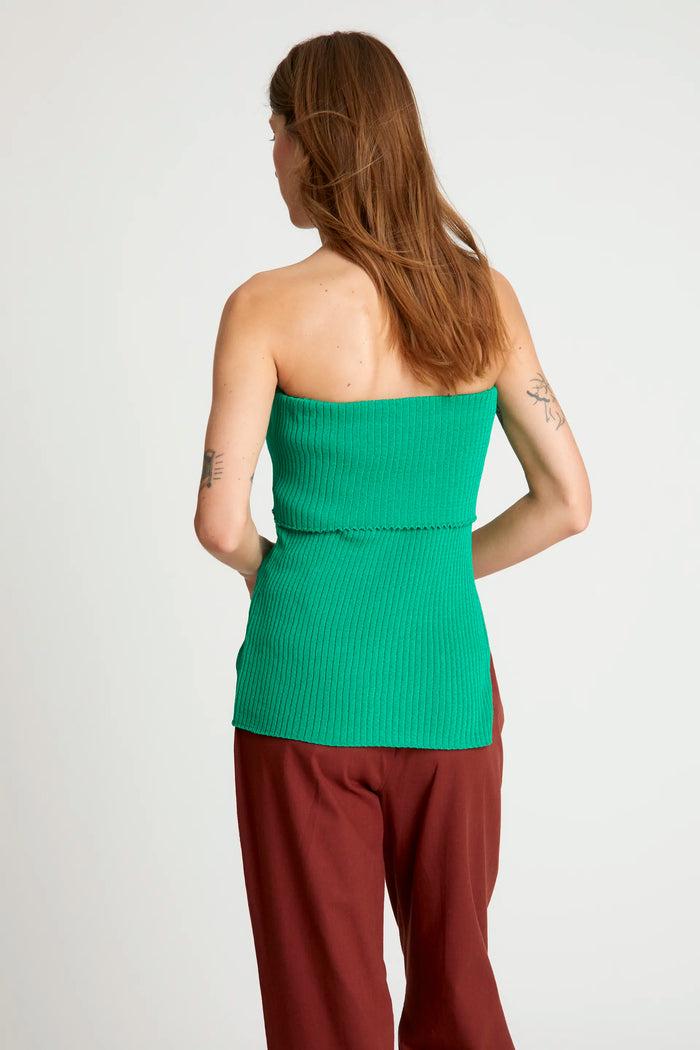 wild pony Top punto canalé sin tirantes verde En oferta
