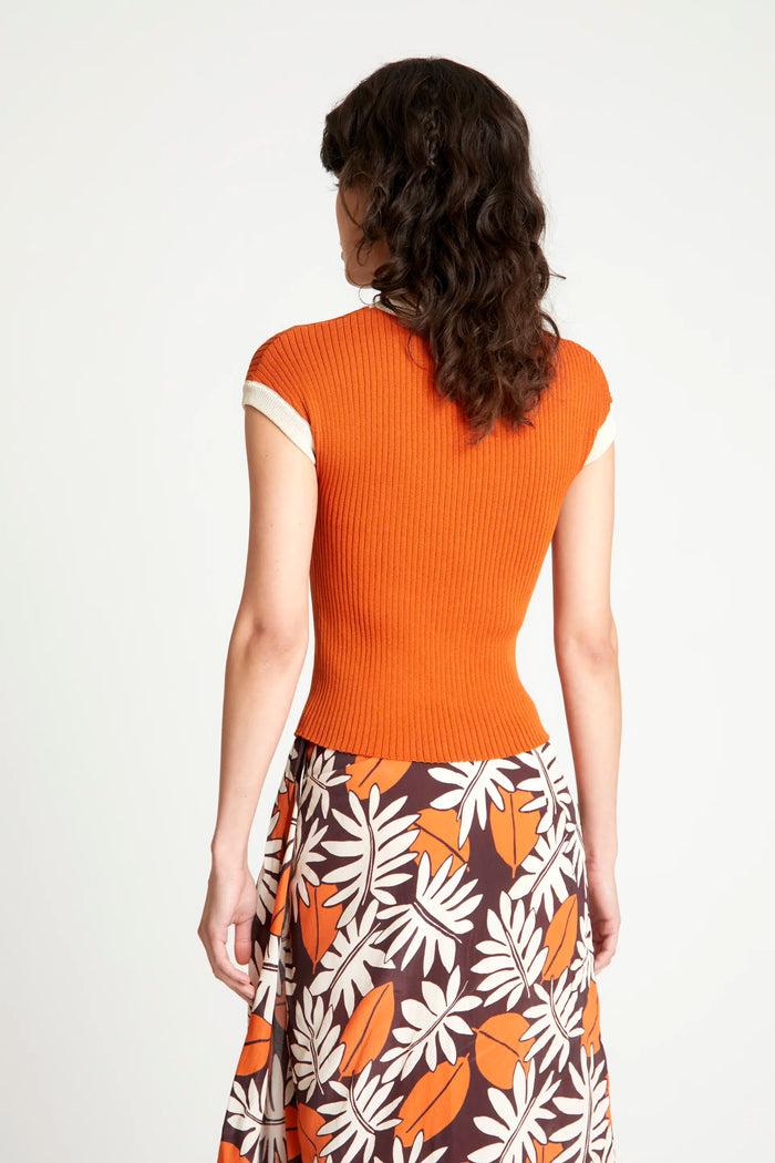wild pony Top de punto bicolor marrón Gran oferta
