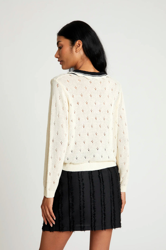 wild pony Cárdigan cuello polo blanco Rebajas de fábrica