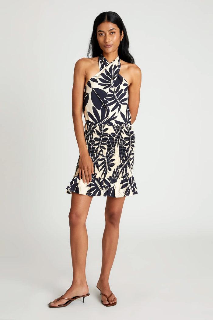 wild pony Top halter floral Filodendro Superdescuento