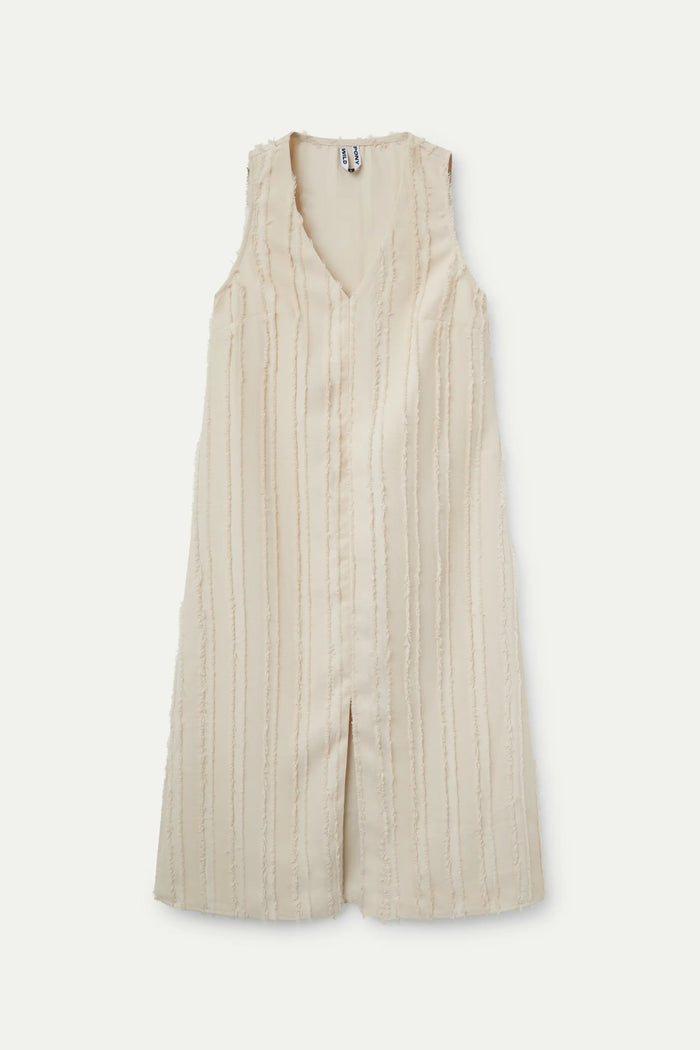 wild pony Vestido midi texturizado blanco Envío internacional gratuito