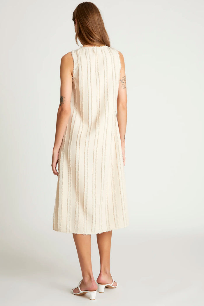 wild pony Vestido midi texturizado blanco Envío internacional gratuito
