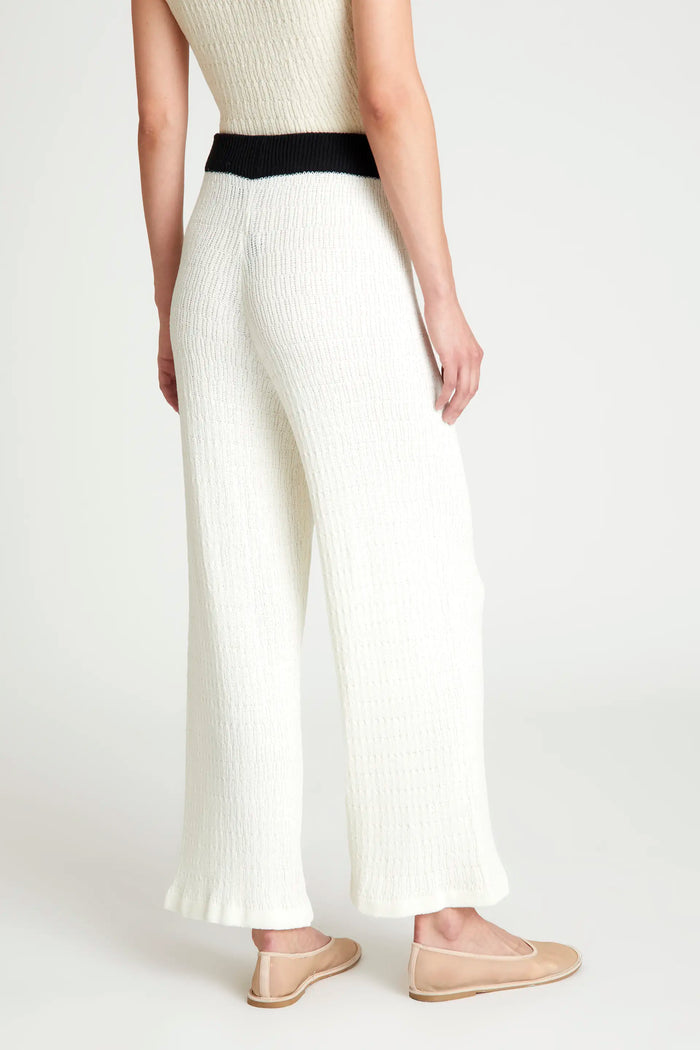 wild pony Pantalón recto bicolor blanco Ahorra y exporta
