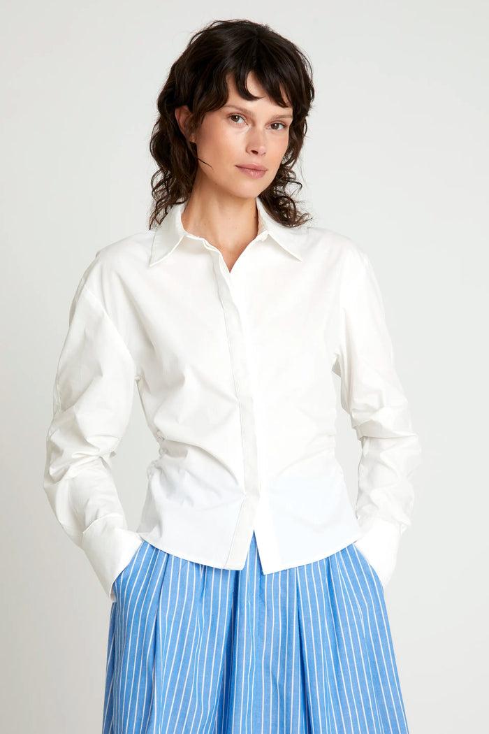 wild pony Camisa fruncida algodón blanca Precios de Black Friday