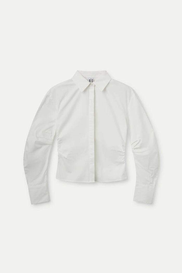 wild pony Camisa fruncida algodón blanca Precios de Black Friday
